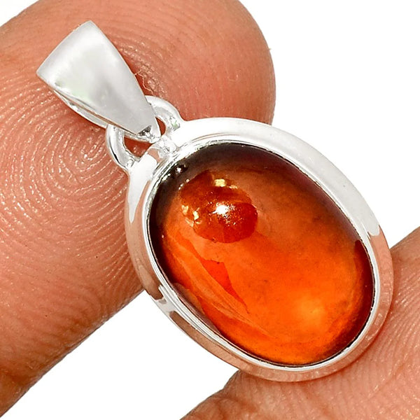 Hessonite Garnet Pendant