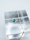 Neon Apatite- Aquarius Birthstone Pendant Sterling Silver