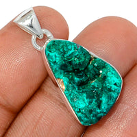 Dioptase Sterling Silver Pendant