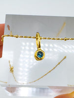 London Blue Topaz- Sagittarius Birthstone Pendant Gold Vermeil