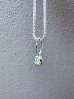 Ethiopian Opal- Libra Birthstone Pendant Sterling Silver