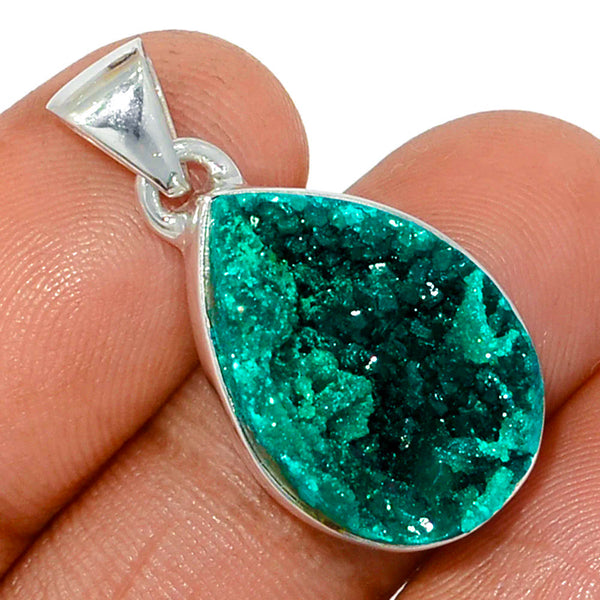 Dioptase Sterling Silver Pendant