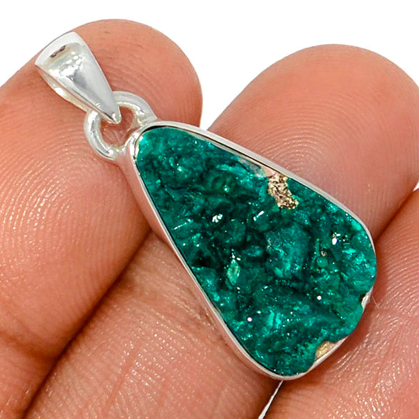 Dioptase Sterling Silver Pendant