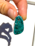 Dioptase Sterling Silver Pendant