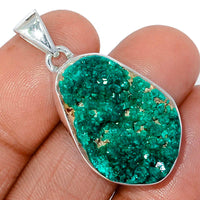 Dioptase Sterling Silver Pendant