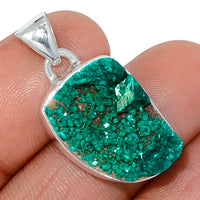 Dioptase Sterling Silver Pendant