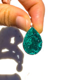 Dioptase Sterling Silver Pendant