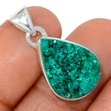 Dioptase Sterling Silver Pendant