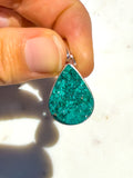 Dioptase Sterling Silver Pendant