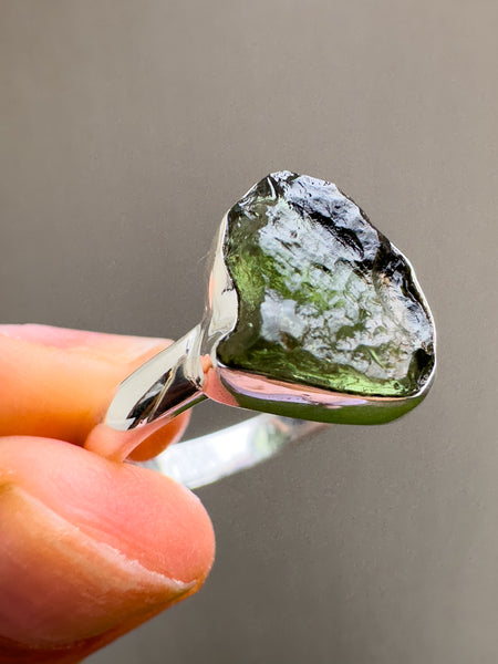 Moldavite Ring Size 10