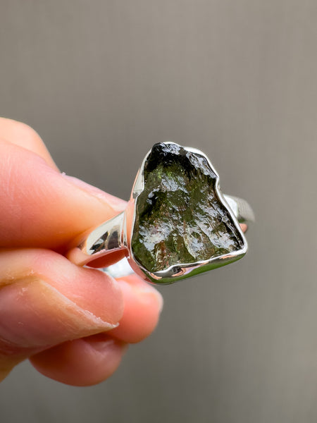 Moldavite Ring Size 11