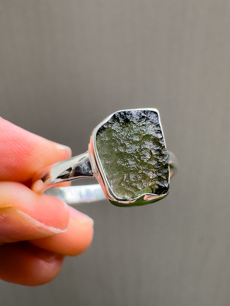 Moldavite Ring Size 12