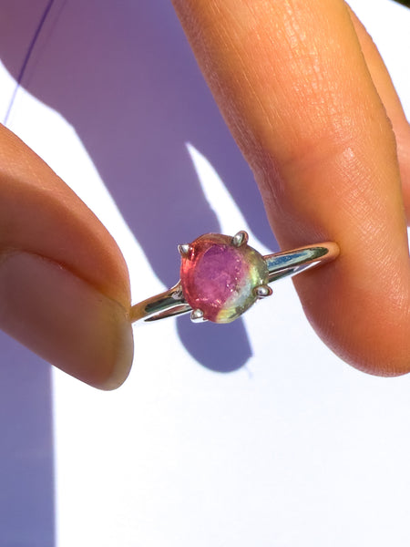 Watermelon Tourmaline Ring size 8