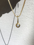 Herkimer Diamond- Aries Birthstone Pendant Gold Vermeil