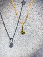 Moldavite- Taurus Birthstone Pendant Gold Vermeil