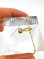 Herkimer Diamond- Aries Birthstone Pendant Gold Vermeil