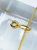 Aquamarine- Pisces Birthstone Pendant Gold Vermeil