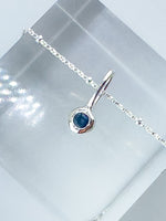 Blue Sapphire- Virgo Birthstone Pendant Sterling Silver