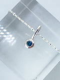 Blue Sapphire- Virgo Birthstone Pendant Sterling Silver