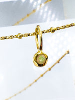 Ethiopian Opal- Libra Birthstone Pendant Gold Vermeil