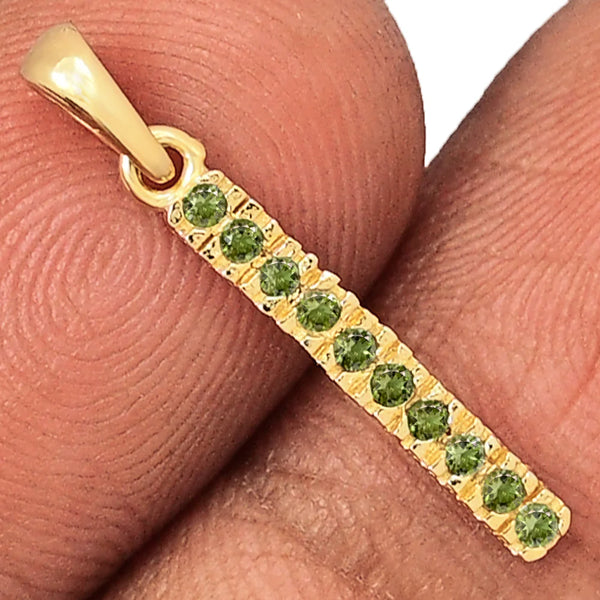 Moldavite Gold vermeil