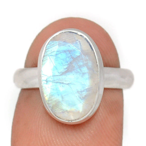 Moonstone Faceted Ring size 6.5