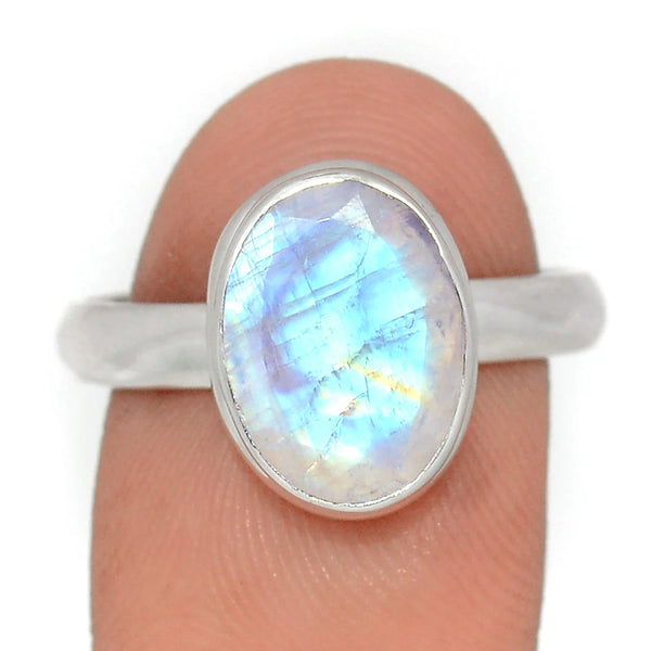 Moonstone Faceted Ring size 9.5