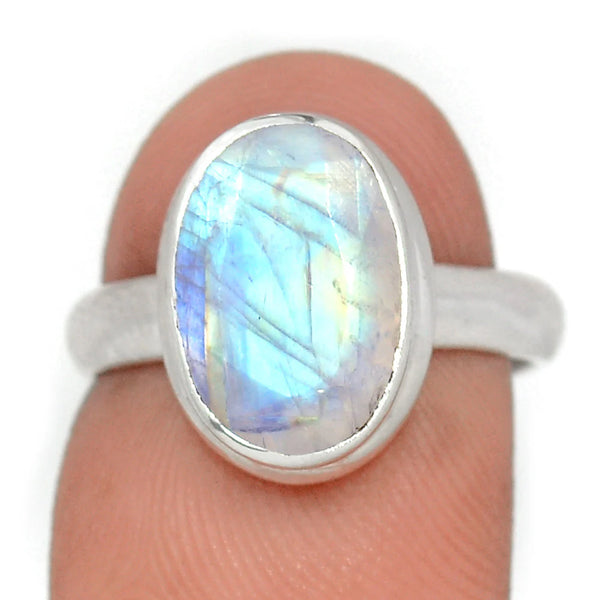 Moonstone Faceted Ring size 6