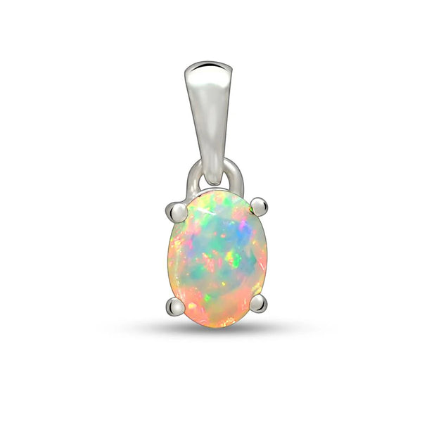 Ethiopian Opal Pendant 7x5mm Faceted