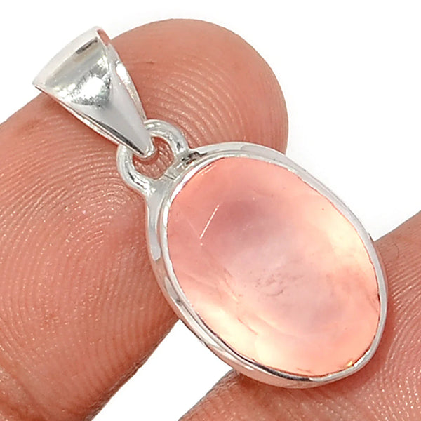 Rose Quartz Faceted Pendant