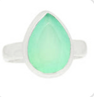 Aqua Chalcedony Ring size 7.5